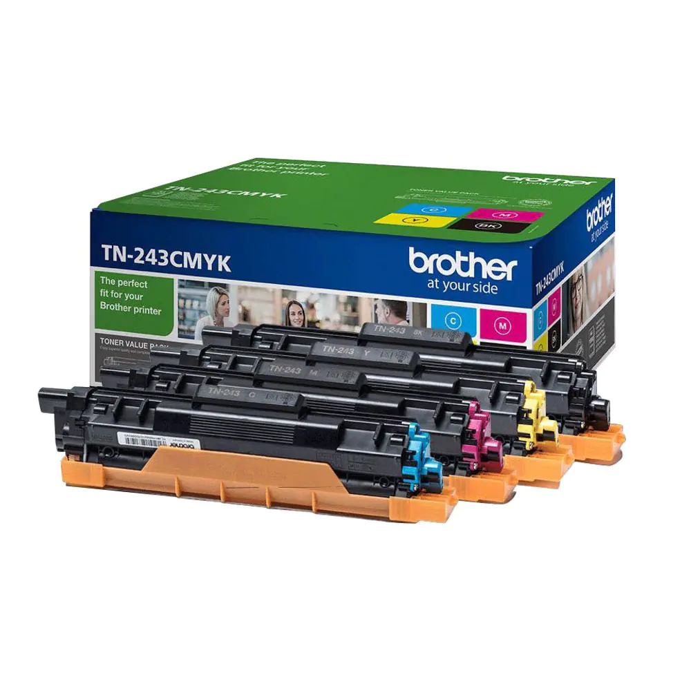 Brother TN243CMYK Value Pack - 4er-Pack - Schwarz, Gelb, Cyan, Magenta - Original - Tonerpatrone - für Brother DCP-L3510, L3517, L3550, HL-L3210, L3230, L3270, MFC-L3710, L3730, L3750, L3770