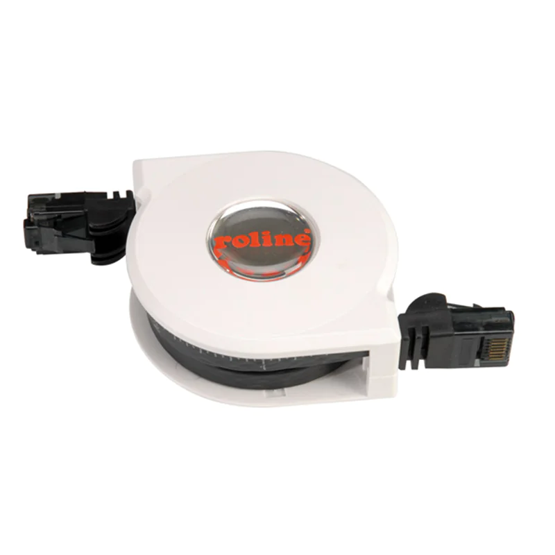 Roline - Patch-Kabel - RJ-45 (M) zu RJ-45 (M) - 2 m - UTP - einziehbar - Schwarz