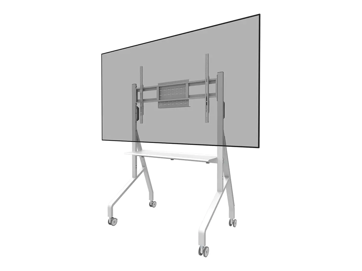 Neomounts Move Go FL50-525WH1 - Wagen - für Flachbildschirm - verriegelbar - Stahl - weiß - Bildschirmgröße: 139.7-218.4 cm (55"-86")