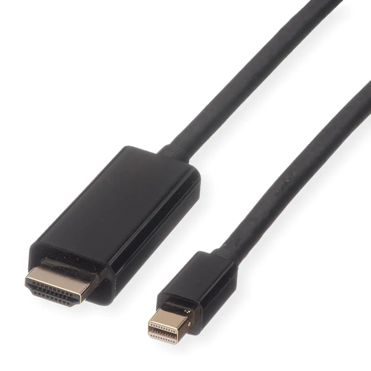 Roline - Videokabel - Mini DisplayPort (M) bis HDMI (M) - 1 m - abgeschirmt - Schwarz
