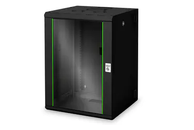 Digitus Professional Unique DN-19 16-U-3-SW - Schrank Netzwerkschrank - Schwarz, RAL 9005 - 16U - 48.3 cm (19")
