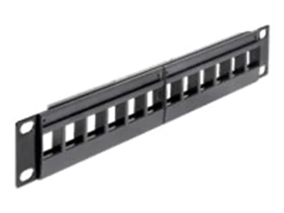 DeLOCK - Patch Panel - Schwarz - 1U - 25.4 cm (10") - 12 Ports