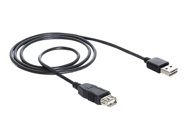 Delock EASY-USB - USB-Verlängerungskabel - USB (W) zu USB (M) - USB 2.0 - 2 m - Schwarz