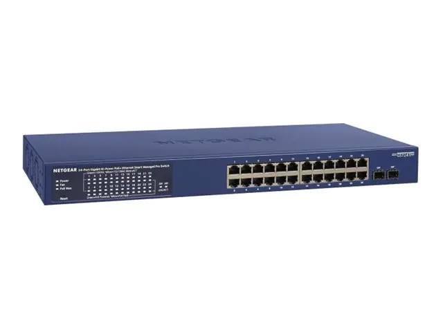 Netgear Smart GS724TP - Switch - L3 Lite - Smart - 24 x 10/100/1000 (PoE+) + 2 x Gigabit SFP - Desktop, an Rack montierbar - PoE+ (190 W)