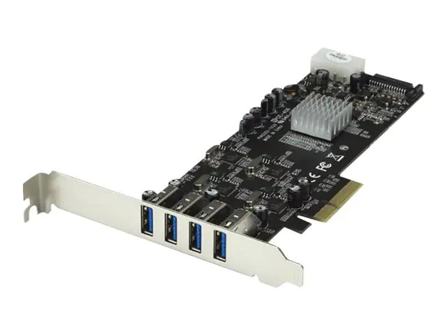 StarTech 4 Port USB 3.0 SuperSpeed PCI Express Schnittstellenkarte mit 4 5Gb/s Kanälen und UASP - SATA/LP4 Strom - USB-Adapter - PCIe x4 - USB 3.0 x 4 - für P/N: BNDTB10GI, BNDTB210GSFP, BNDTB310GNDP, BNDTB410GSFP, BNDTB4M2E1, BNDTBUSB3142