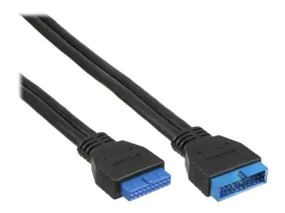 InLine - USB-Verlängerungskabel - 19-poliger USB 3.0 Kopf (M) zu 19-poliger USB 3.0 Kopf (W) - USB 3.0 - 35 cm