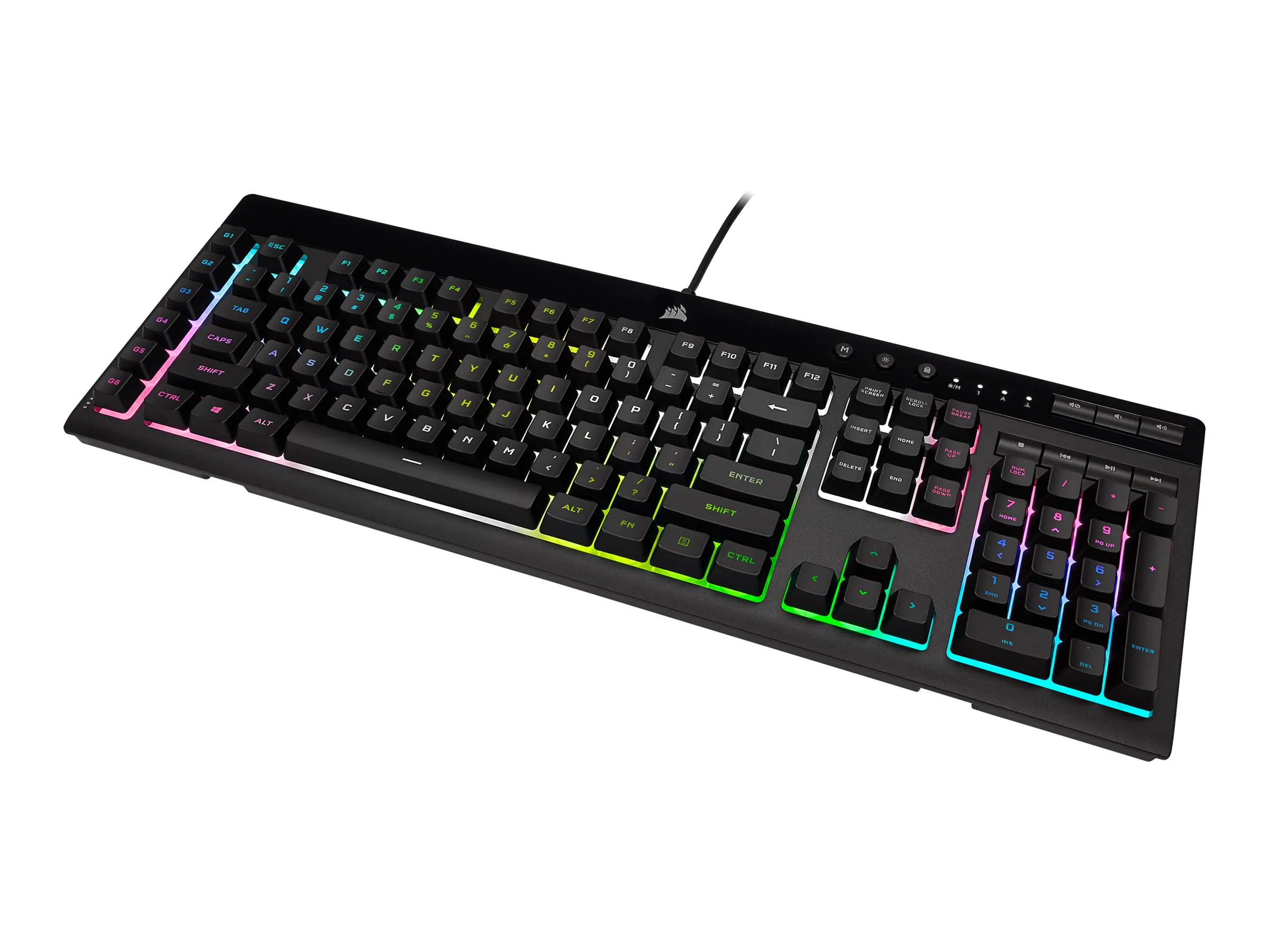 CORSAIR Gaming K55 RGB PRO XT - Tastatur - Hintergrundbeleuchtung - USB - Deutsch - Schwarz