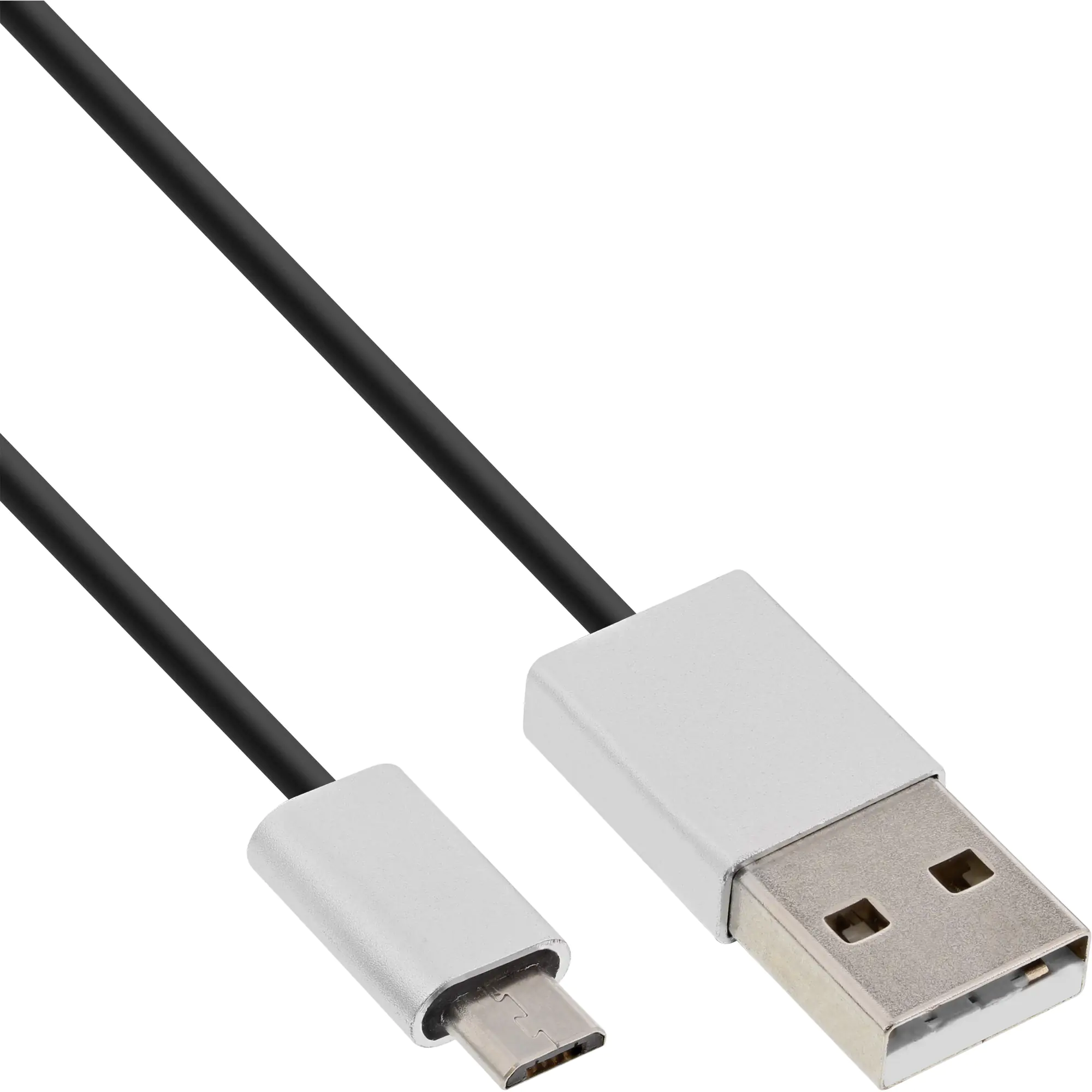 InLine - USB-Kabel - USB (M) bis Micro-USB Typ B (M) - USB 2.0 - 3 m - Schwarz