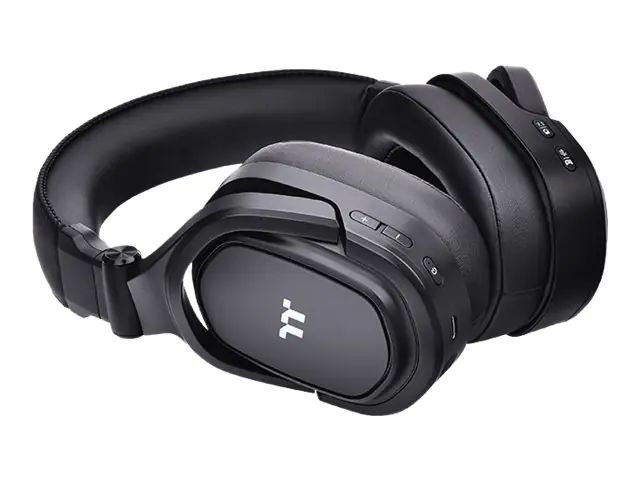Thermaltake ARGENT H5 RGB - Headset - ohrumschließend - 2,4 GHz - kabellos, kabelgebunden - 3,5 mm Stecker, USB-A - Schwarz