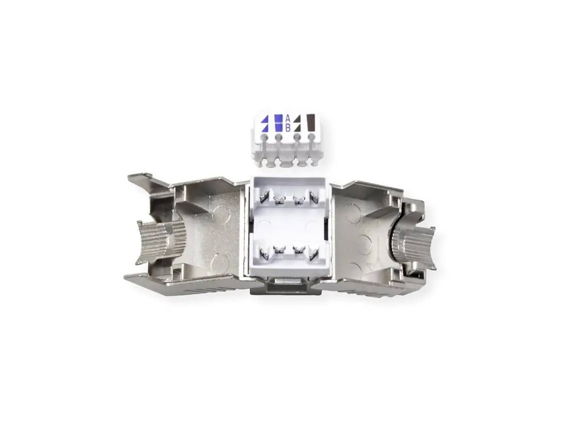 Roline - Modulare Eingabe - tool-free, GHMT, Class EA - CAT 6a - SSTP - RJ-45 - Silber