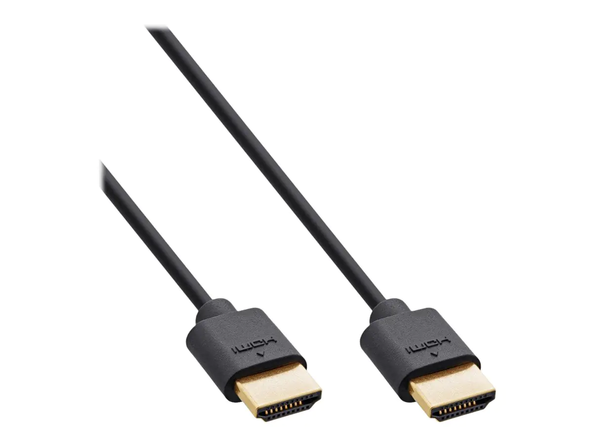 InLine - Ultra High Speed - HDMI-Kabel mit Ethernet - HDMI männlich zu HDMI männlich - 1.5 m - Dreifachisolierung - Schwarz - Unterstützung für 3D-Video