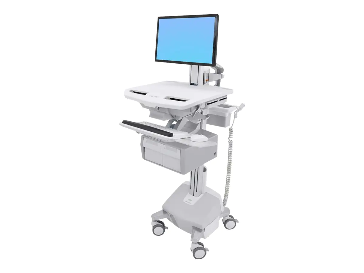 Ergotron Cart with LCD Pivot, LiFe Powered, 2 Tall Drawers - Wagen - offene Architektur - für