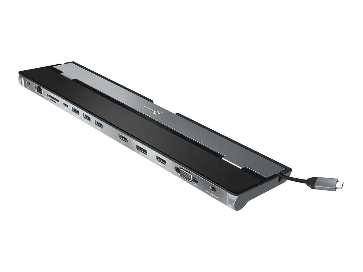 j5create JCD543P - Dockingstation - USB-C 3.1 Gen 1 - VGA, 2 x HDMI, DP - GigE - 100 Watt