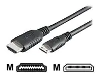TECHly - HDMI-Kabel - HDMI männlich zu mini HDMI männlich - 5 m - Schwarz