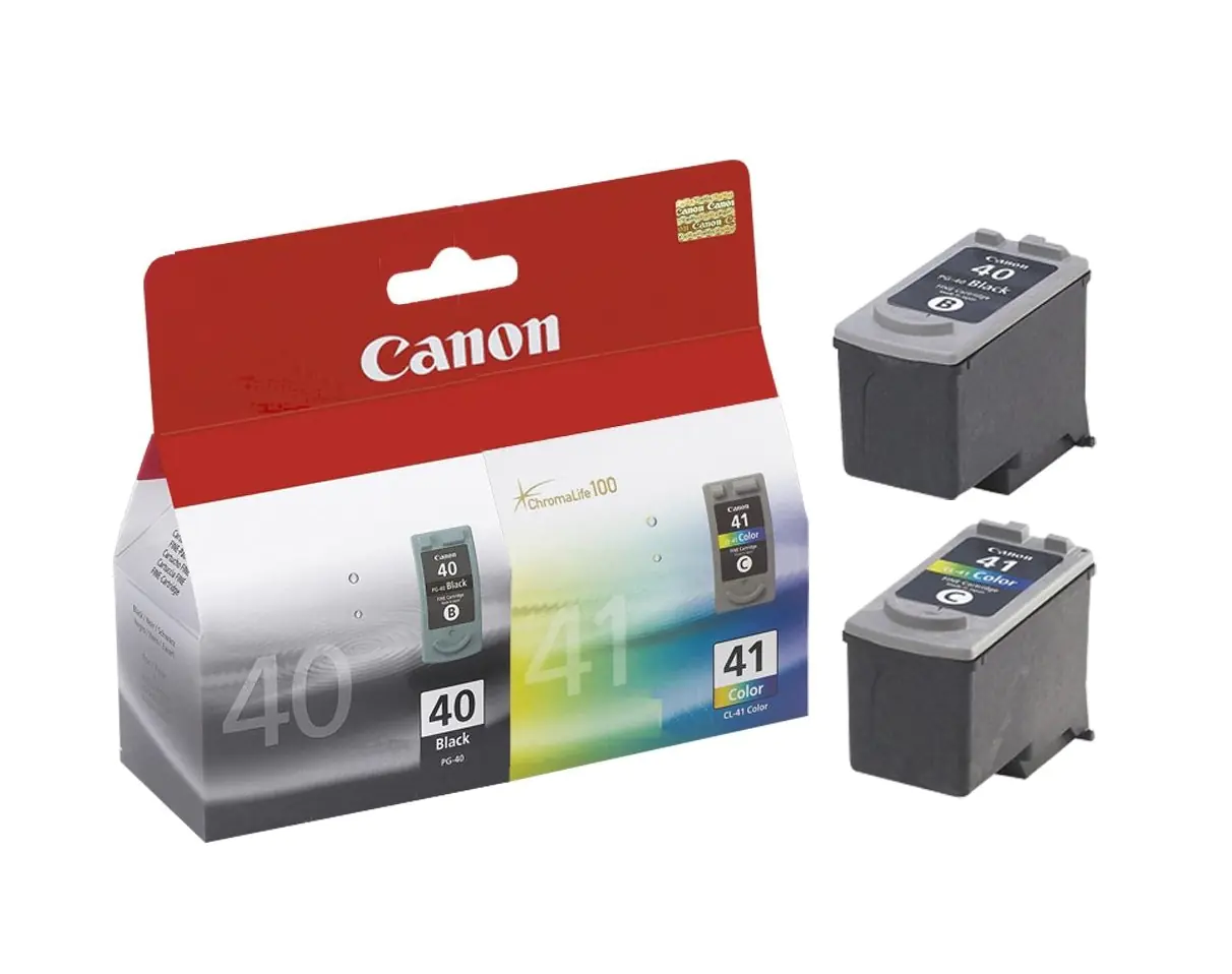Canon PG-40 / CL-41 Multi Pack - 2er-Pack - Schwarz, Farbe (Cyan, Magenta, Gelb) - Original - Tintenbehälter - für FAX JX210; PIXMA iP1800, iP1900, iP2600, MP140, MP190, MP210, MP220, MP470, MX300, MX310