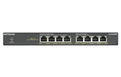 NETGEAR GS308PP - Switch - unmanaged - 8 x 10/100/1000 (PoE+) - Desktop, wandmontierbar - PoE+ (83 W) - Gleichstrom