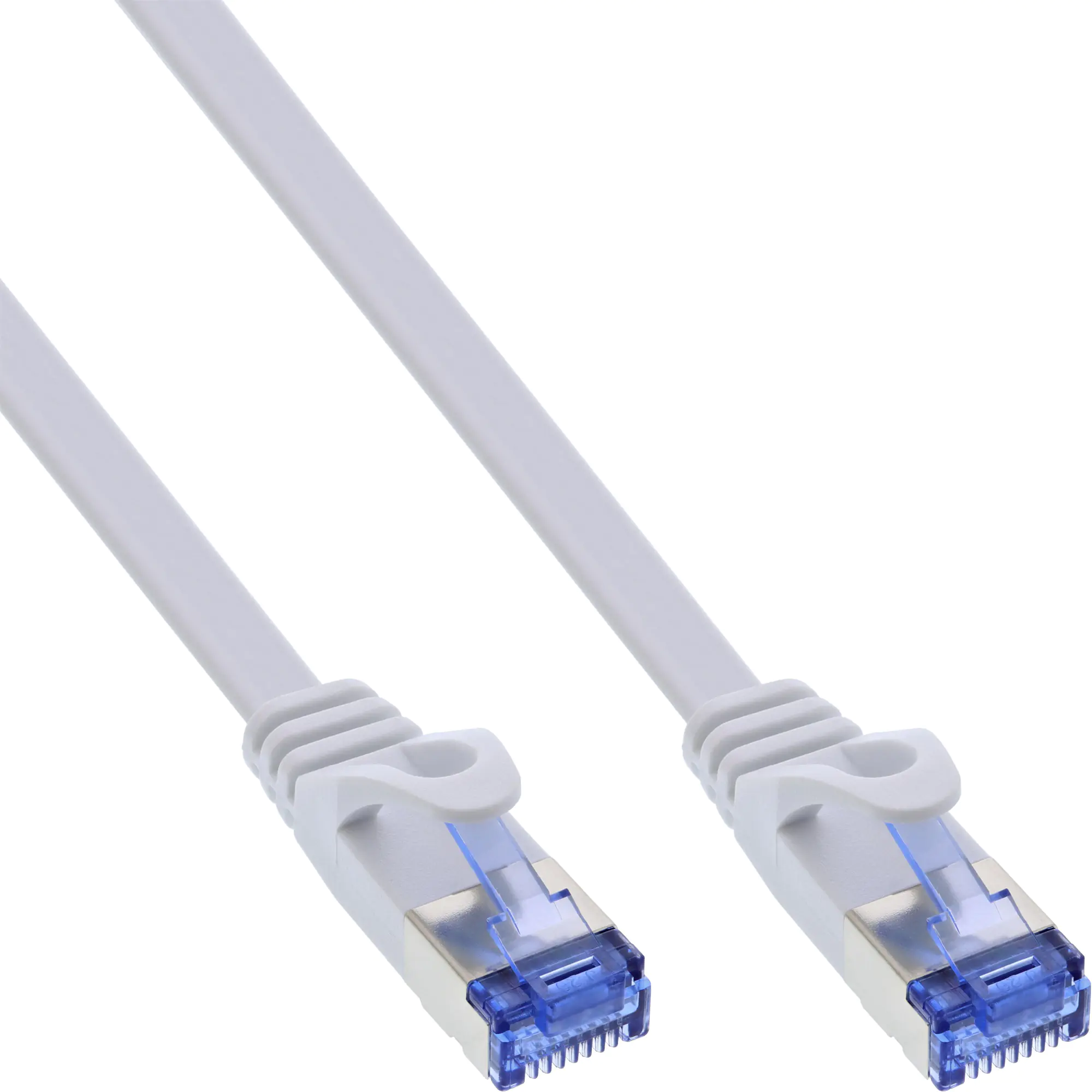 InLine - Patch-Kabel - RJ-45 (M) zu RJ-45 (M) - 50 cm - U/FTP, PiMF - CAT 6a - geformt, flach - weiß