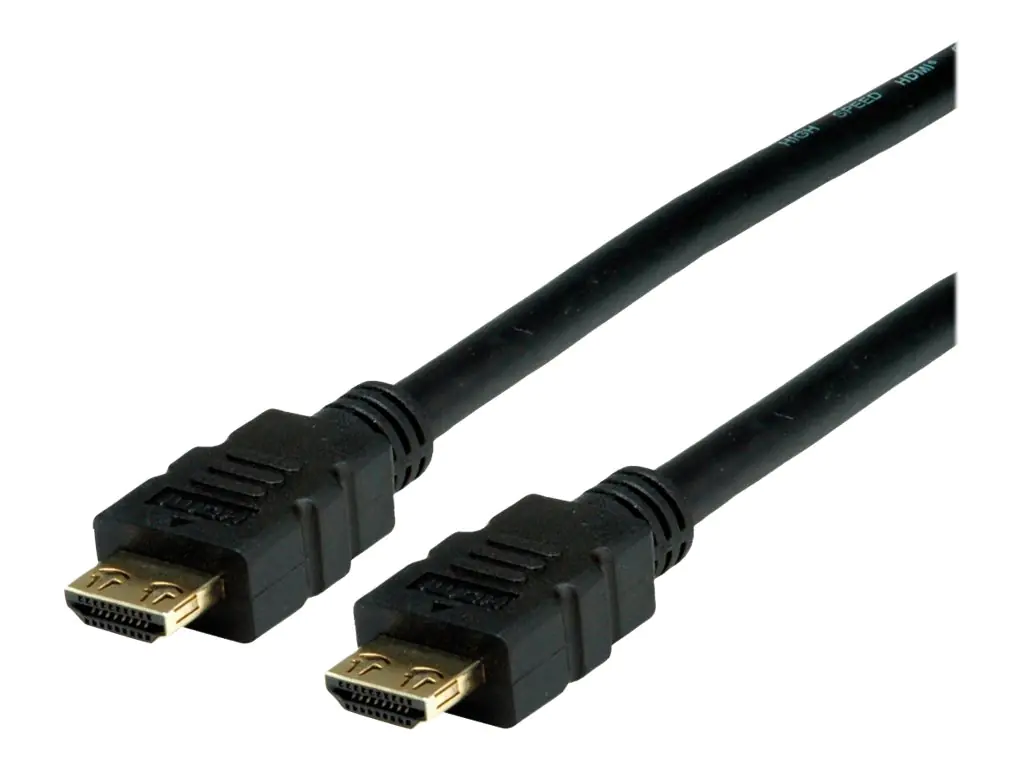 VALUE - HDMI-Kabel mit Ethernet - HDMI männlich zu HDMI männlich - 7.5 m - Doppelisolierung - Schwarz - 4K Unterstützung