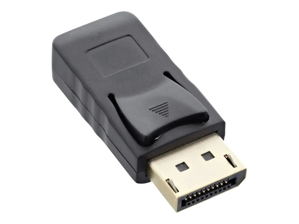 InLine - DisplayPort-Adapter - DisplayPort (M) Verriegelung zu Mini DisplayPort (W) - Schwarz/Gold