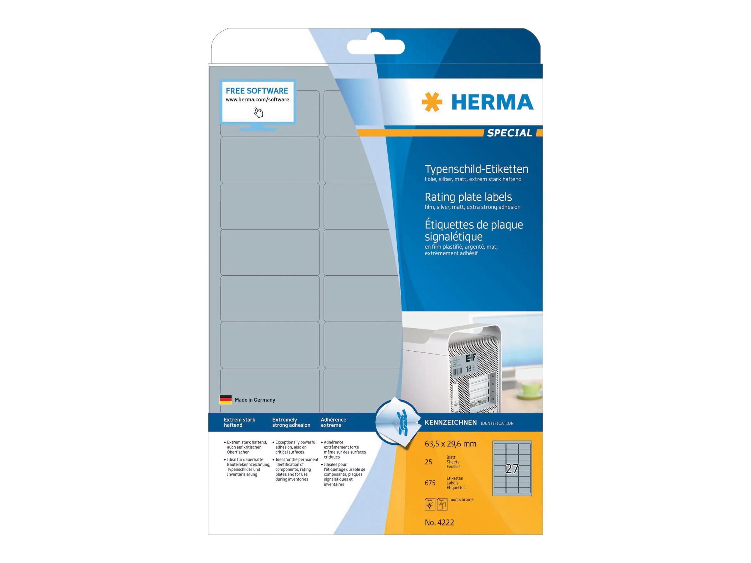 HERMA Special - Polyester - matt - permanent selbstklebend 4222