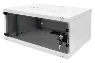Digitus SoHo Series - Gehäuse - 540 x 400 mm (B x T), nicht montiert - geeignet für Wandmontage - Grau, Schwarz, RAL 7035, RAL 9005 - 4U - 48.3 cm (19")
