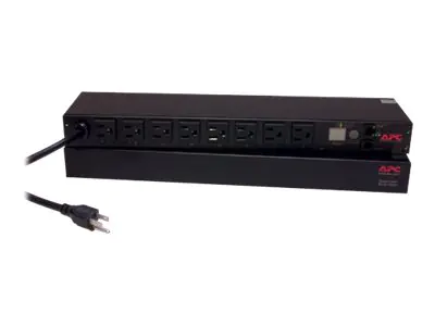 APC Switched Rack PDU AP7900B - Stromverteilungseinheit (Rack - einbaufähig) - Wechselstrom 100-120 V - Eingabe, Eingang NEMA 5-15P - Ausgangsanschlüsse: 8 (NEMA 5-15) - 1U - 3.65 m - für P/N: AR106VI, SCL400RMJ1U, SCL500RMI1UC, SCL500RMI1UNC, SMTL1000RMI