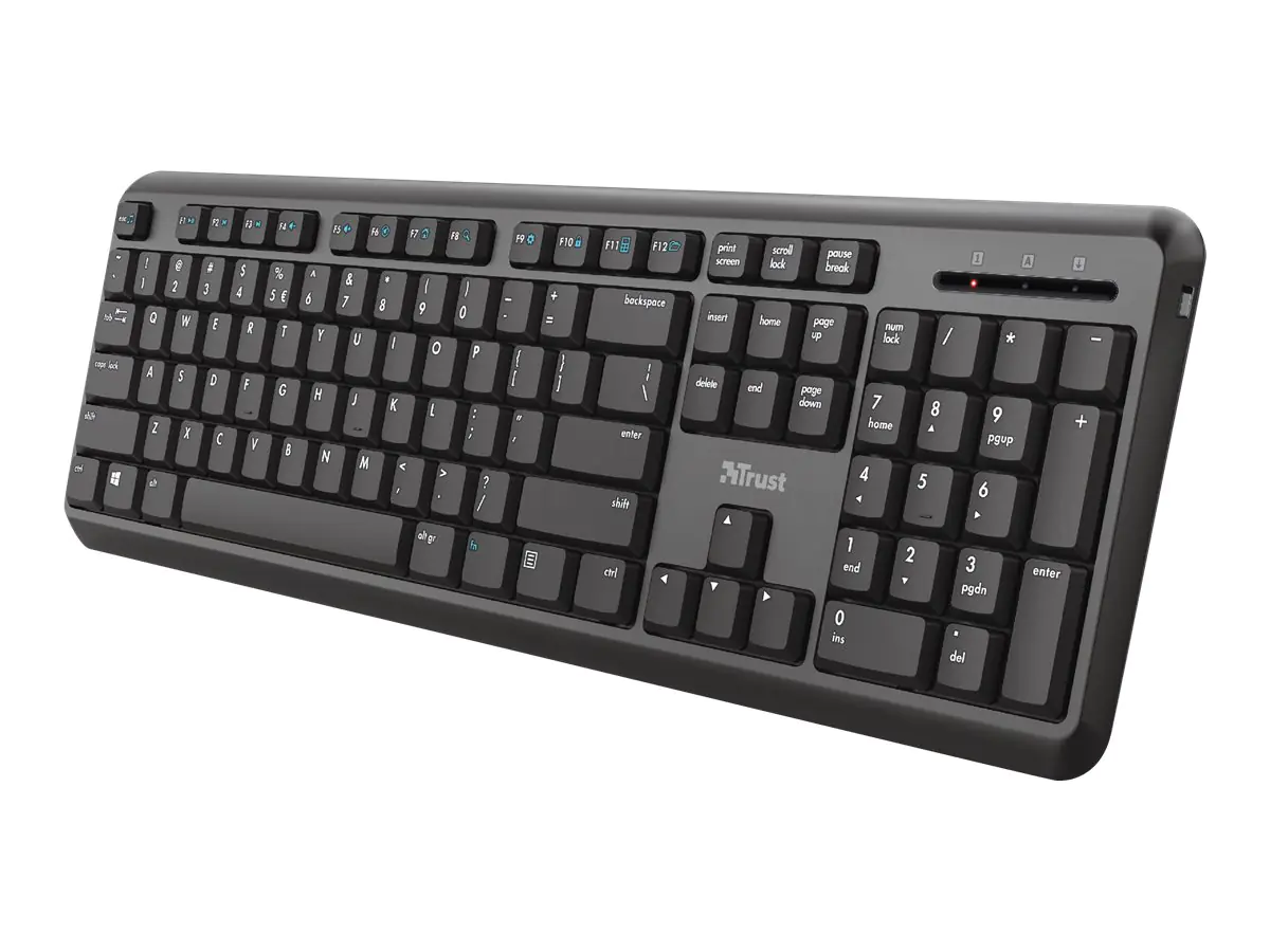 Trust TK-350 - Tastatur - kabellos - 2.4 GHz - QWERTZ - Deutsch - Schwarz