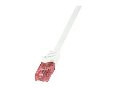 LogiLink PrimeLine - Patch-Kabel - RJ-45 (M) zu RJ-45 (M) - 25 cm - UTP - CAT 6 - halogenfrei - weiß
