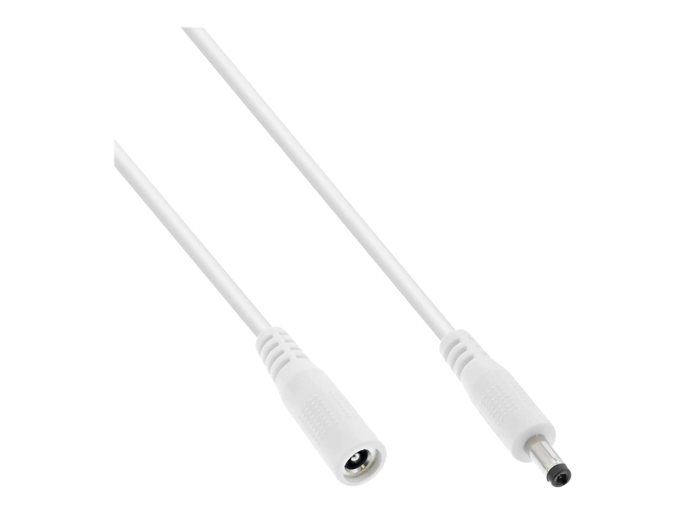 InLine - Spannungsversorgungs-Verlängerungskabel - DC-Buchse 4,0 mm (W) zu Gleichstromstecker 1,7 mm (M) - 12 - 24 V - 1 m - weiß