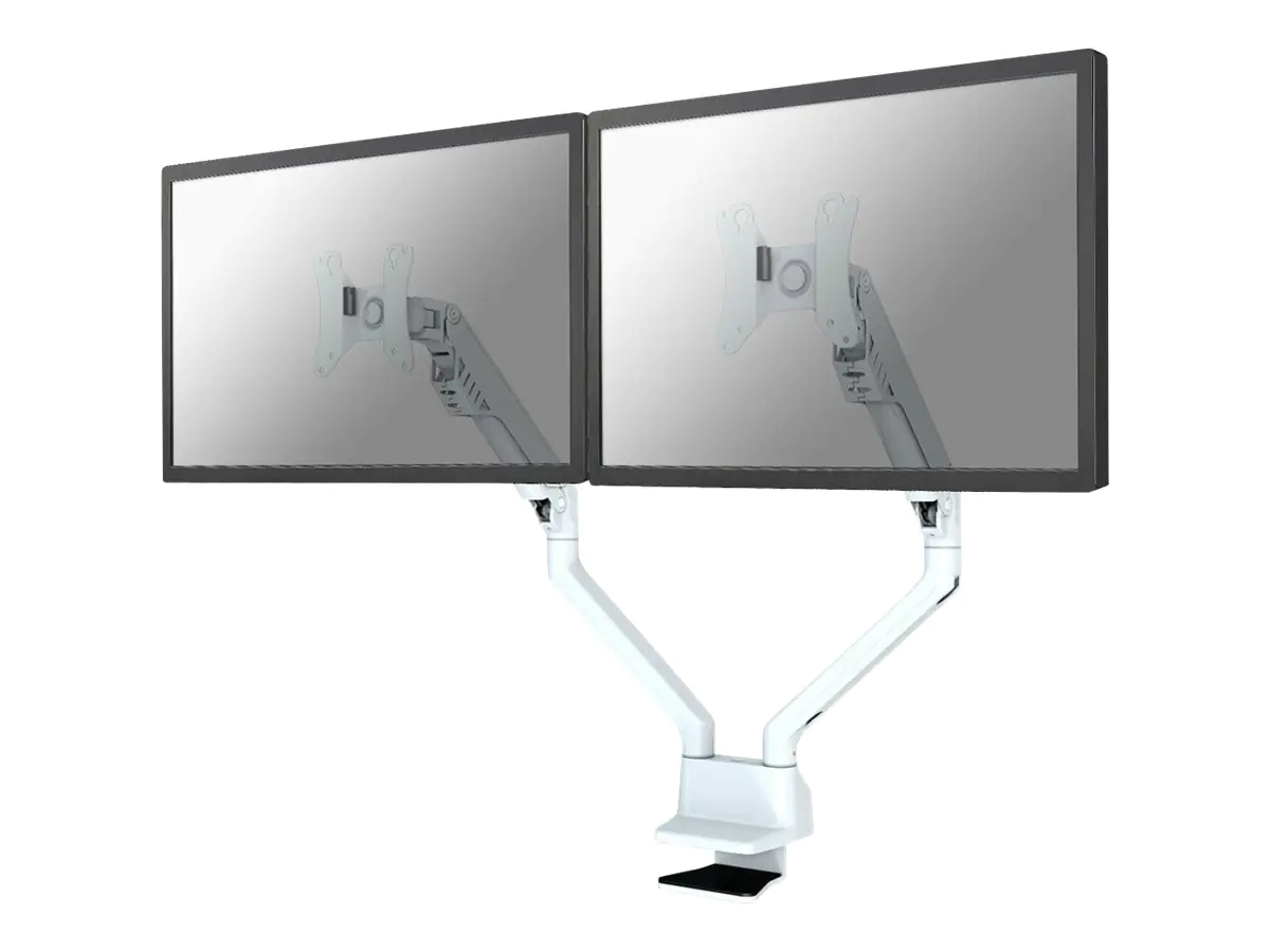 Neomounts FPMA-D750D - Befestigungskit - Voll beweglich - für 2 LCD-Displays - weiß - Bildschirmgröße: 25.4-81.3 cm (10"-32") - Klemmmontage, Tülle, Tischmontage
