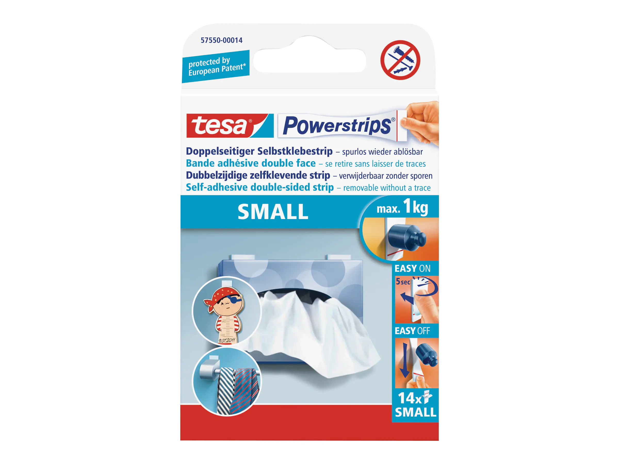 Tesa Powerstrips SMALL - Montagekleber (Packung 57550-00014-22