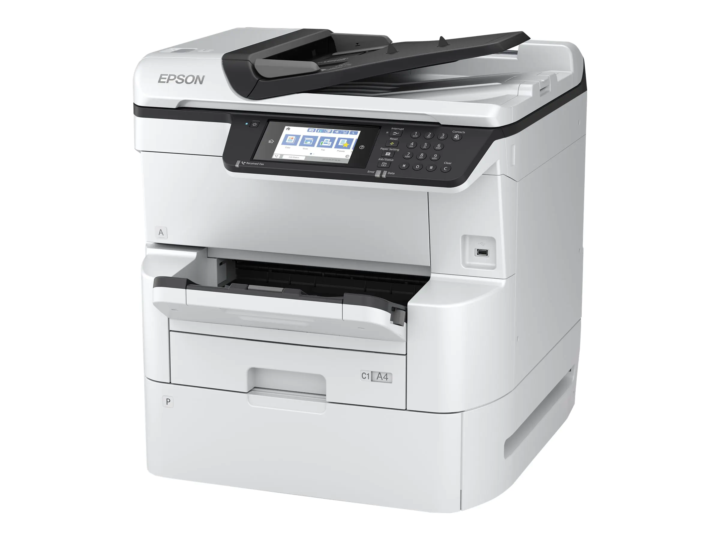 Epson WorkForce Pro WF-C878RDWF BAM - Multifunktionsdrucker - Farbe - Tintenstrahl - A3 (297 x 420 mm) (Original) - A3 (Medien) - bis zu 25 Seiten/Min. (Drucken) - 250 Blatt - 33.6 Kbps - Gigabit LAN, Wi-Fi(n), USB 3.0, USB 2.0-Host