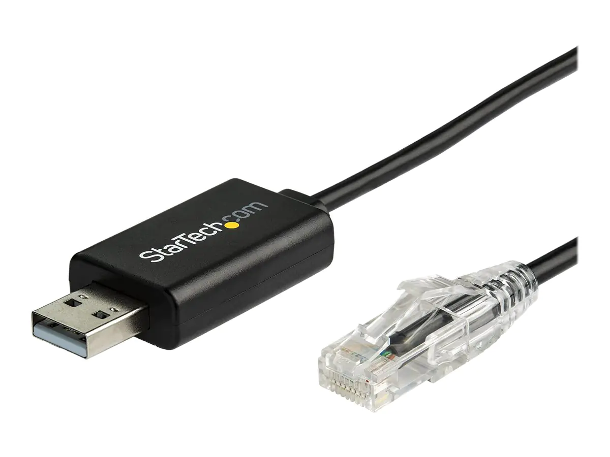 StarTech 1,8 m Cisco Console Cable USB to RJ45- Rollover Kabel - Windows, Mac und Linux - St/St (ICUSBROLLOVR) - Kabel seriell - USB (M) zu RJ-45 (M) - 1.8 m - USB 2.0 - Schwarz