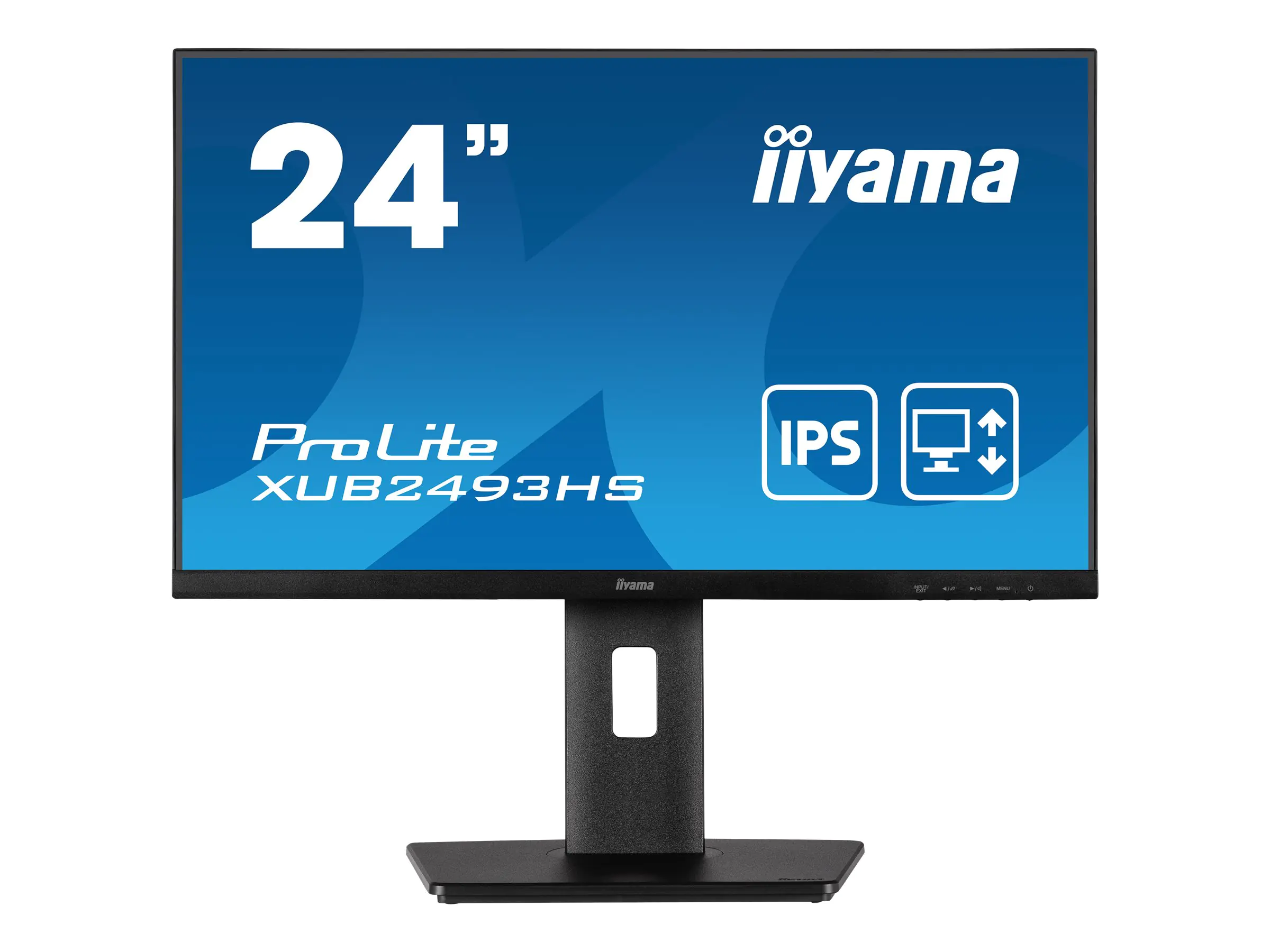 iiyama ProLite XUB2493HS-B5 - LED-Monitor - 61 cm (24") (23.8" sichtbar) - 1920 x 1080 Full HD (1080p) @ 75 Hz - IPS - 250 cd/m² - 1000:1 - 4 ms - HDMI, DisplayPort - Lautsprecher - mattschwarz