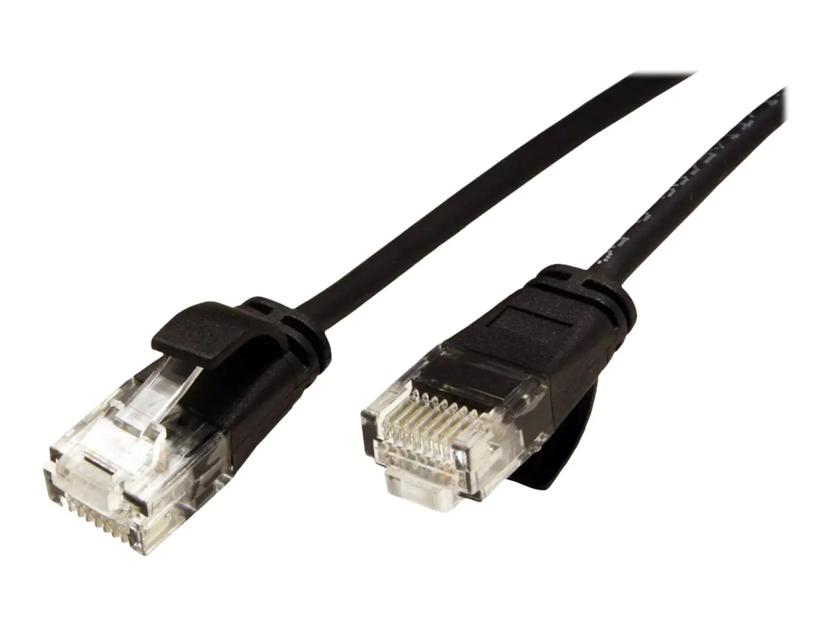 Roline - Patch-Kabel - RJ-45 (M) zu RJ-45 (M) - 1 m - UTP - CAT 6a - halogenfrei, geformt - Schwarz