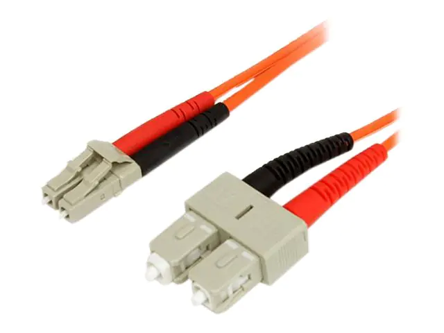 StarTech 3m Fiber Optic Cable - Multimode Duplex 62.5/125 - LSZH - LC/SC - OM1 - LC to SC Fiber Patch Cable (FIBLCSC3)