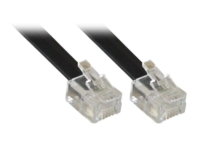 InLine - Telefonkabel - RJ-12 (M) zu RJ-12 (M) - 1 m - Schwarz