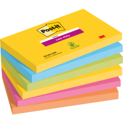 Post-it Haftnotiz SuperSticky 6556SR 127x76mm 6 St./Pack.