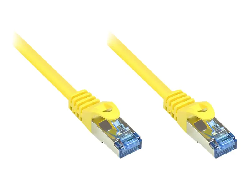 Good Connections - Patch-Kabel - RJ-45 (M) bis RJ-45 (M) - 50 cm - SFTP, PiMF - CAT 6a - halogenfrei, geformt, ohne Haken - Gelb