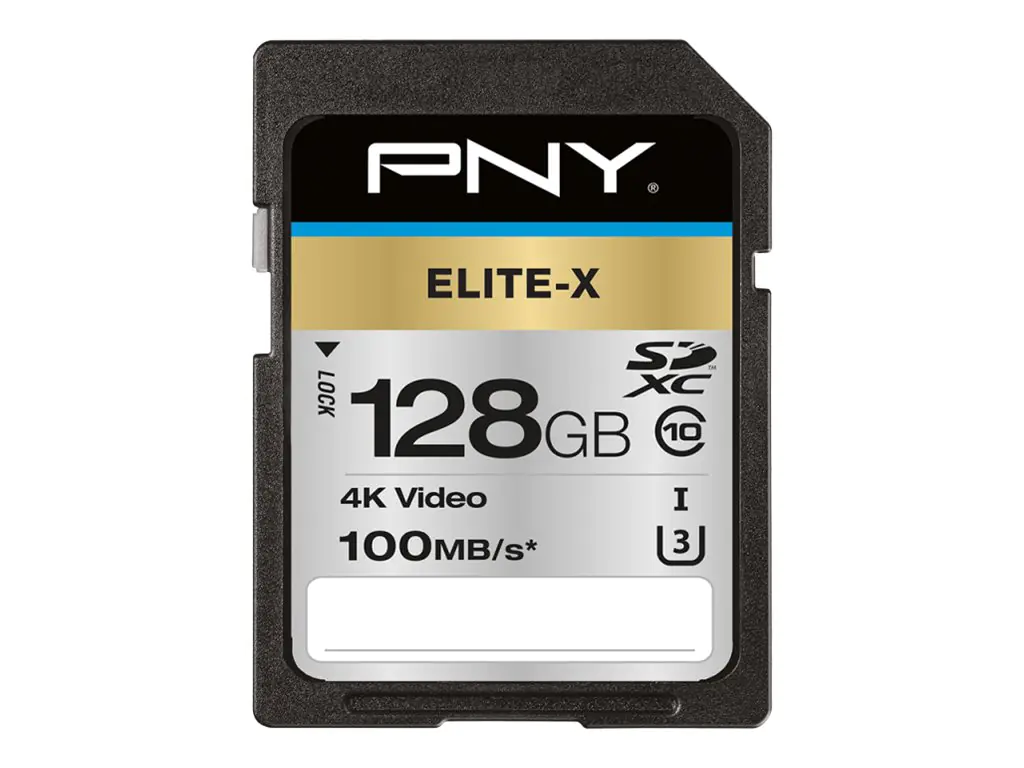 PNY Elite-X - Flash-Speicherkarte - 128 GB - UHS-I U3 / Class10 - SDXC UHS-I