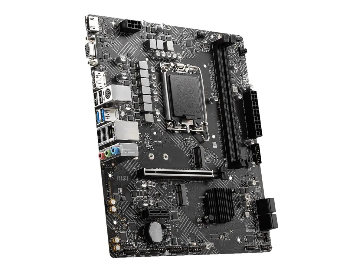 MSI PRO H610M-G DDR4 - Motherboard - micro ATX - LGA1700 Sockel - H610 Chipsatz - USB 3.2 Gen 1 - Gigabit LAN - Onboard-Grafik (CPU erforderlich) 7D46-009R
