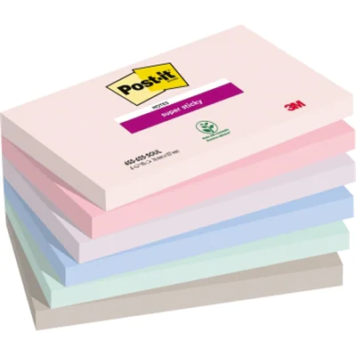 3M 655-6SS-SOUL, Rechteck, Blau, Grün, Grau, Lavendel, Pink, Papier, 127 mm, 76 mm, 90 Blätter