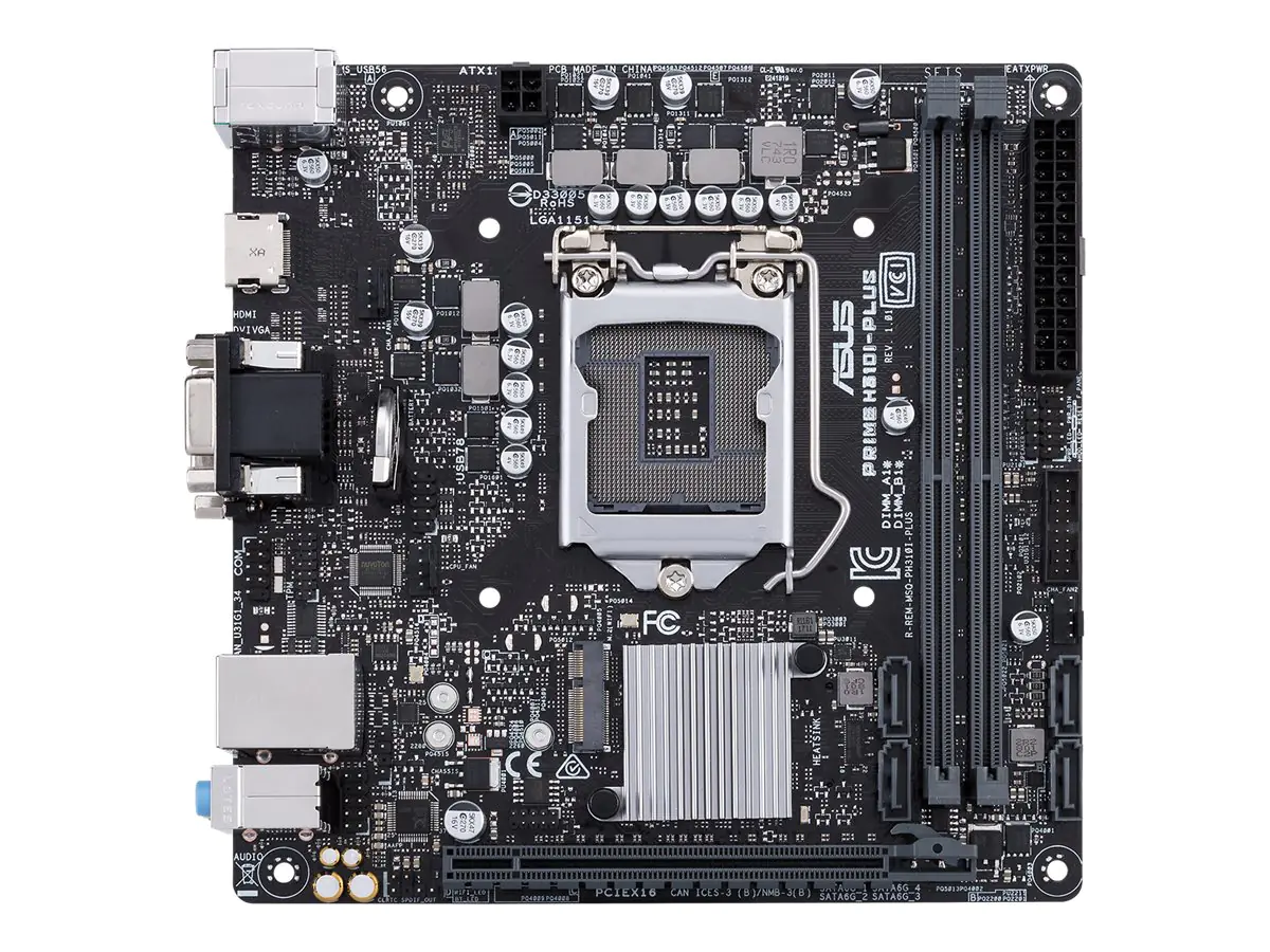 Asus PRIME H310I-PLUS/CSM - Motherboard - Mini-ITX - LGA1151 Socket - H310 - USB 3.1 Gen 1 - Gigabit LAN - Onboard-Grafik (CPU erforderlich)