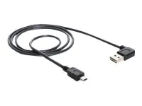 Delock EASY-USB - USB-Kabel - Mini-USB, Typ B (M) zu USB (M) - USB 2.0 - 1 m - 90° Stecker - Schwarz