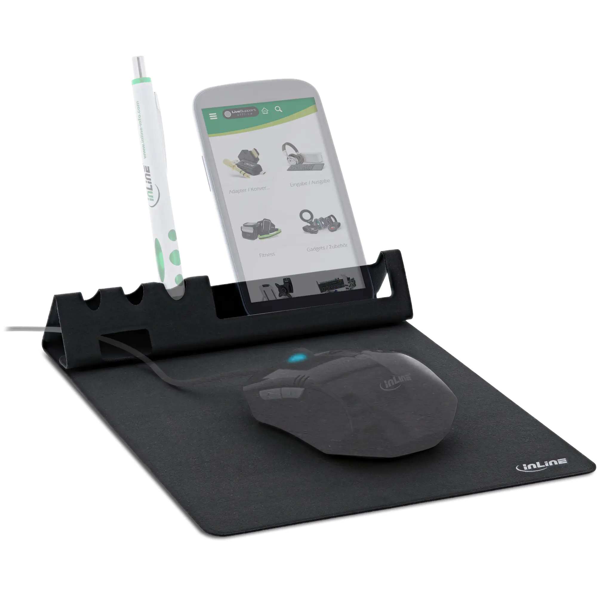 InLine - Mauspad - Schwarz