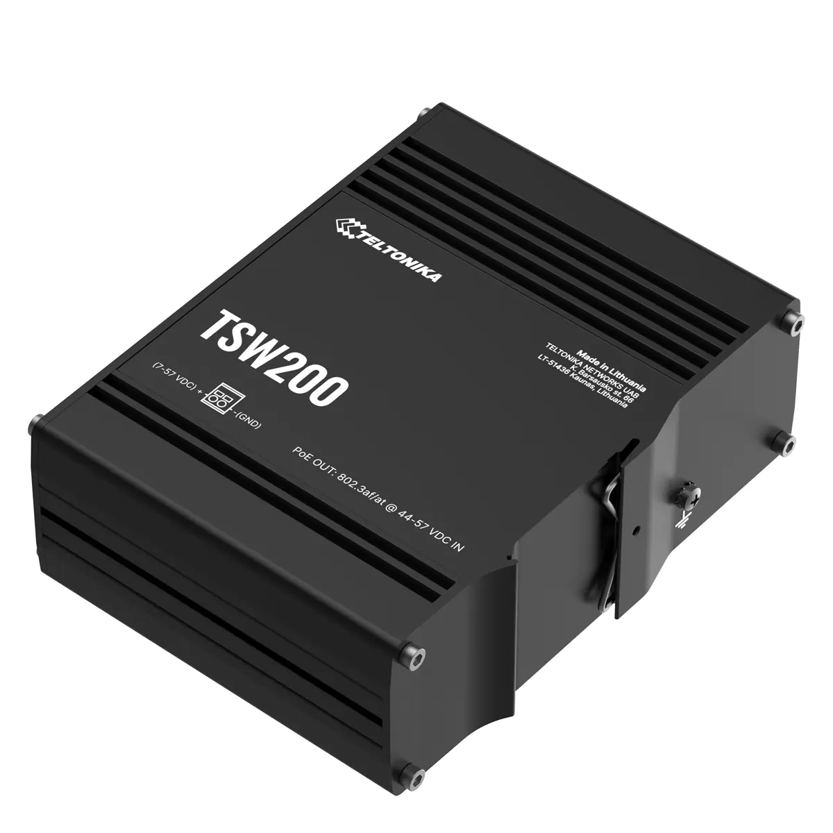 Teltonika Industrial Ethernet switch with 2 SFP ports for Fiber-optic communication and - Switch -
