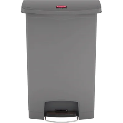 Rubbermaid Tretabfalleimer Slim Jim 1883606 Kunststoff 90l grau