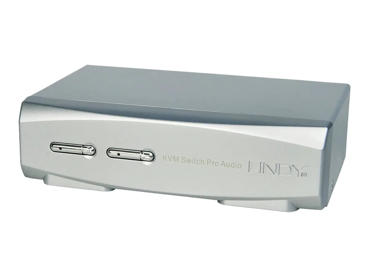 Lindy KVM Switch Pro - KVM-Switch - 2 x KVM port(s) - 1 lokaler Benutzer - Desktop