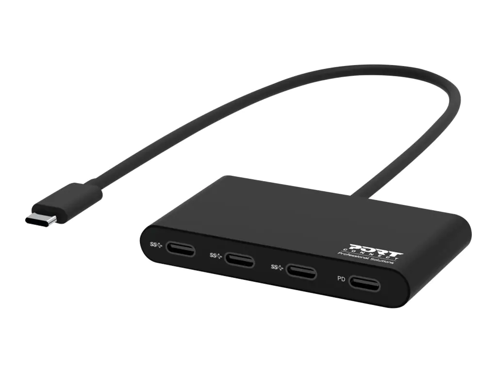 PORT Connect - Hub - 3 x USB-C + 1 x USB-C (Spannungsversorgung) - Desktop