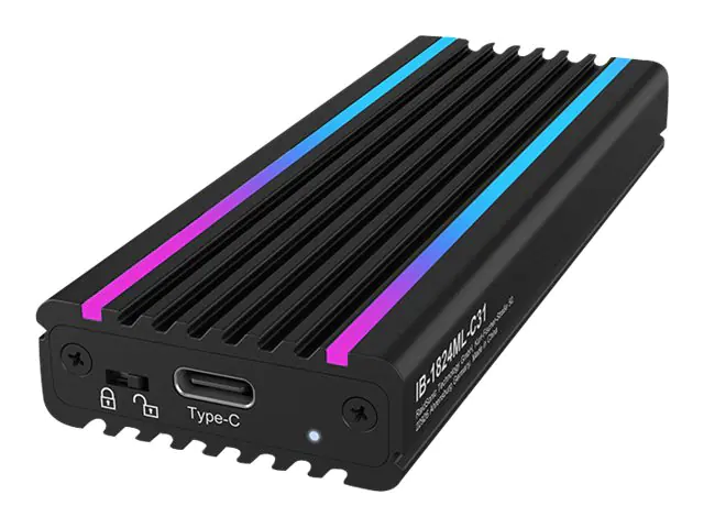 ICY BOX IB-1824ML-C31 - Speichergehäuse - M.2 - M.2 NVMe Card - USB 3.2 (Gen 2) - Schwarz